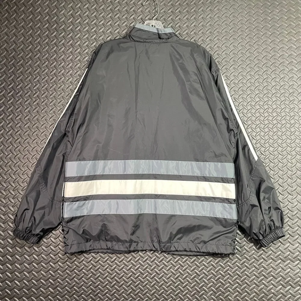 Vintage Adidas Black Athletic Wear Windbreaker Full Zip Sports Jacket Men's Sz M